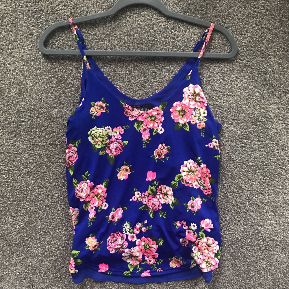 Royal blue floral cami by Sweet Wanderer - M